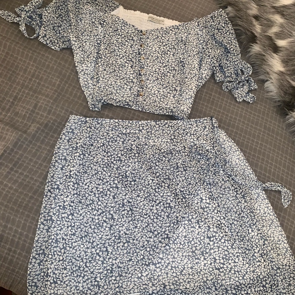 Paper Crane 2pc floral set